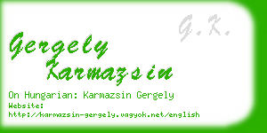 gergely karmazsin business card